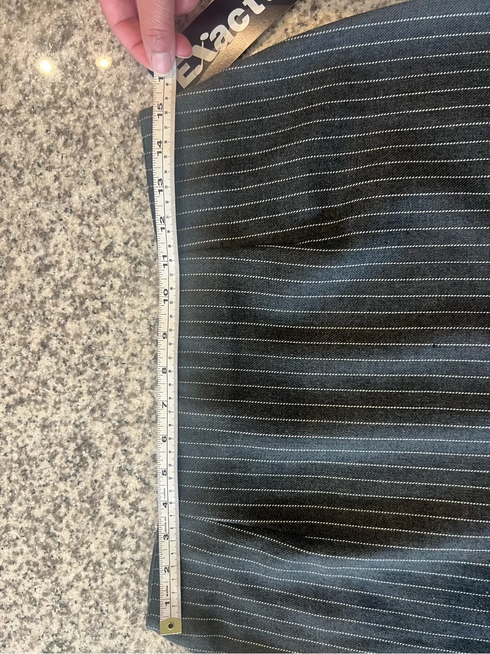 Charcoal Gray Pinstripe A-Line Mini Skirt